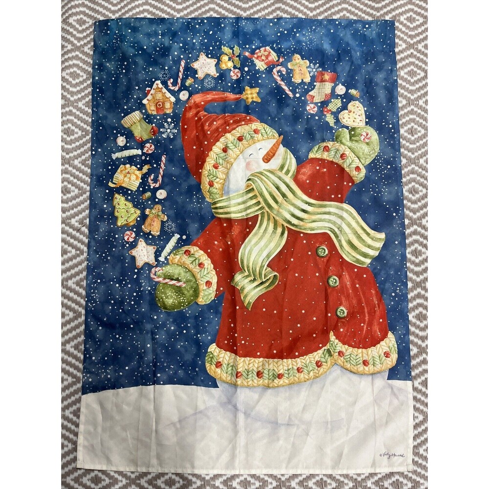 Art Flag Snowman Christmas Holiday Winter Rain or Shine‎ Porch Outdoor 28" x 40"